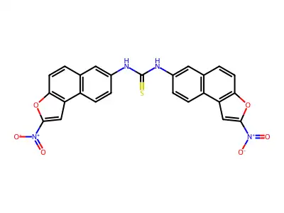 Thiourea, N,N'-bis(2-nitronaphtho(2,1-b)furan-7-yl)- structure