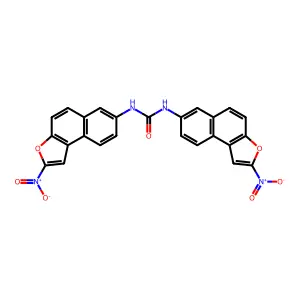N,N'-Bis(2-nitronaphtho(2,1-b)furan-7-yl)urea structure