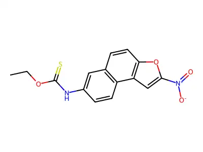 Carbamothioic acid, (2-nitronaphtho(2,1-b)furan-7-yl)-, O-ethyl ester structure