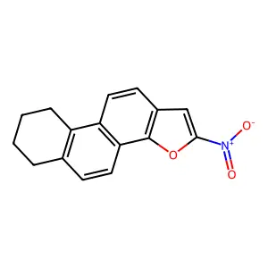 Phenanthro(1,2-b)furan, 6,7,8,9-tetrahydro-2-nitro- structure