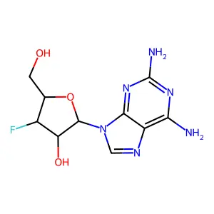 Adenosine, 2-amino-3'-deoxy-3'-fluoro- structure
