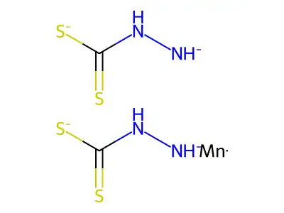 bis(N-azanidylcarbamodithioate);manganese structure