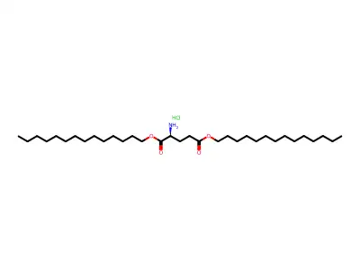 L-Glutamic acid, diteradecyl ester, hydrochloride structure