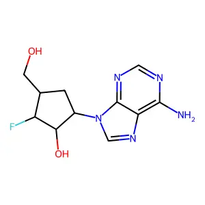 3'-Deoxy-3'-fluoroaristeromycin structure