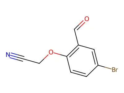 (4-Bromo-2-formylphenoxy)acetonitrile structure