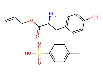 (S)-Allyl 2-amino-3-(4-hydroxyphenyl)propanoate 4-methylbenzenesulfonate structure