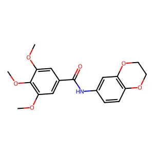 N-(2,3-dihydro-1,4-benzodioxin-6-yl)-3,4,5-trimethoxybenzamide structure