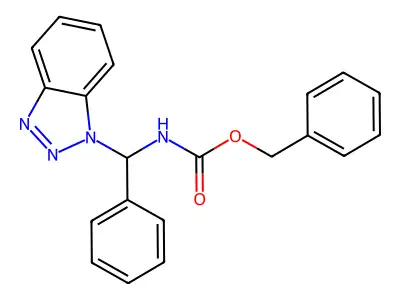 Benzyl N-[1H-1,2,3-benzotriazol-1-yl(phenyl)methyl]carbamate structure