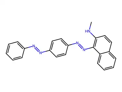 1-(4-[Phenylazo]phenylazo)-2-methylaminonaphthalene structure