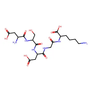 Aspartyl-seryl-aspartyl-glycyl-lysine structure