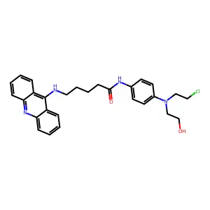 Pentanamide, 5-(9-acridinylamino)-N-(4-((2-chloroethyl)(2-hydroxyethyl)amino)phenyl)- structure