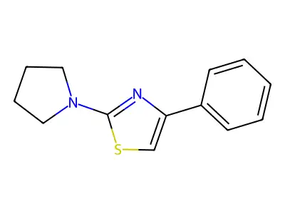 4-Phenyl-2-(pyrrolidin-1-yl)-1,3-thiazole structure