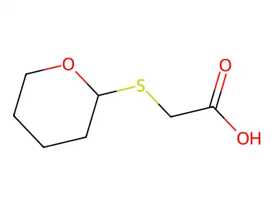 2-(Oxan-2-ylsulfanyl)acetic acid structure
