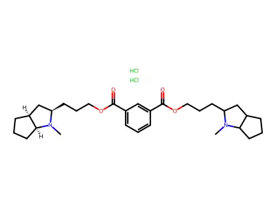1,3-Benzenedicarboxylic acid, bis(3-(octahydro-1-methylcyclopenta(b)pyrrol-2-yl)propyl) ester, dihydrochloride, (2-alpha(2R*,3aS*,6aS*),3a-beta,6a-beta)- structure