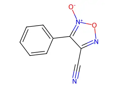 5-Oxido-4-phenyl-1,2,5-oxadiazol-5-ium-3-carbonitrile structure