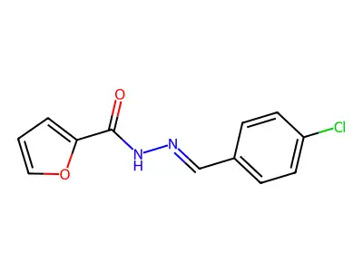 N'-[(E)-(4-chlorophenyl)methylidene]furan-2-carbohydrazide structure