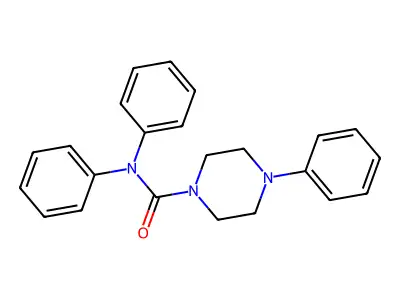N,N,4-triphenylpiperazine-1-carboxamide structure