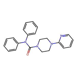 N,N-diphenyl-4-pyridin-2-ylpiperazine-1-carboxamide structure