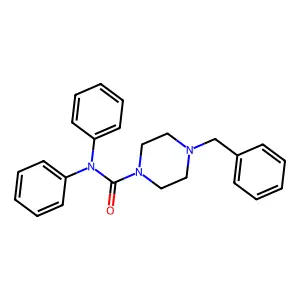 4-benzyl-N,N-diphenylpiperazine-1-carboxamide structure