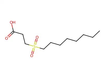 Propanoic acid, 3-(octylsulfonyl)- structure
