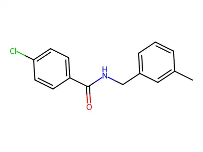 4-chloro-N-[(3-methylphenyl)methyl]benzamide structure