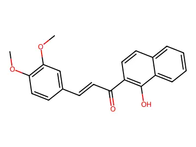 (E)-3-(3,4-dimethoxyphenyl)-1-(1-hydroxynaphthalen-2-yl)prop-2-en-1-one structure