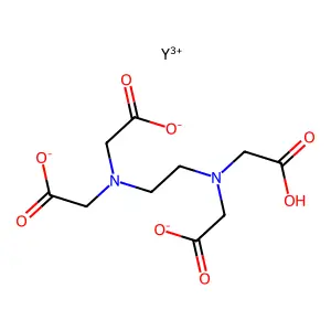 Acetic acid, (ethylenedinitrilo)tetra-, yttrium complex structure