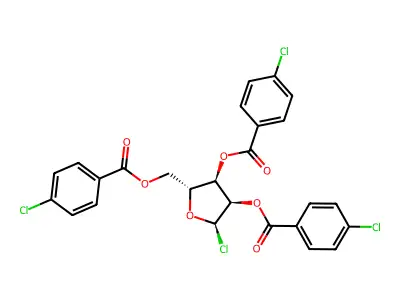 Chloro 2,3,5-Tri-O-p-chlorobenzoyl-a-D-ribofuranoside structure
