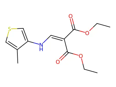 Diethyl 2-{[(4-methylthien-3-yl)amino]methylene}malonate structure