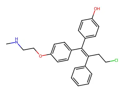 N-Desmethyl 4-hydroxy toremifene structure