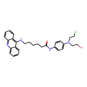 6-(9-Acridinylamino)-N-(4-((2-chloroethyl)(2-hydroxyethyl)amino)phenyl)hexanamide structure