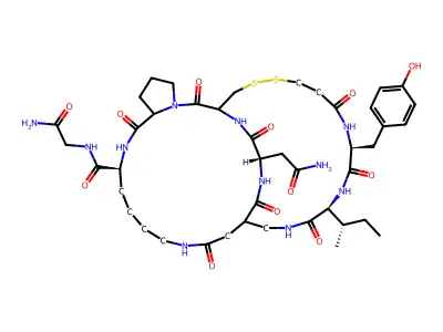 Oxytocin, mpa(1)-cyclo(glu(4)-lys(8))- structure