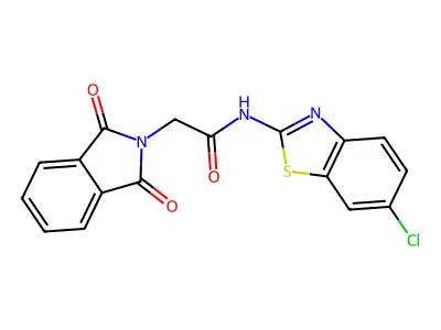 N-(6-chlorobenzo[d]thiazol-2-yl)-2-(1,3-dioxoisoindolin-2-yl)acetamide structure