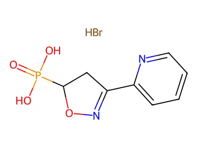 Phosphonic acid, (4,5-dihydro-3-(2-pyridinyl)-5-isoxazolyl)-, monohydrobromide structure