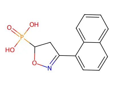 Phosphonic acid, (4,5-dihydro-3-(1-naphthalenyl)-5-isoxazolyl)- structure
