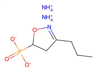 Phosphonic acid, (4,5-dihydro-3-propyl-5-isoxazolyl)-, diammonium salt structure