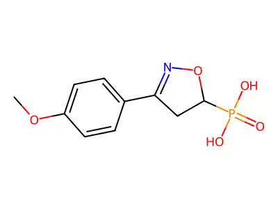 Phosphonic acid, (4,5-dihydro-3-(4-methoxyphenyl)-5-isoxazolyl)- structure