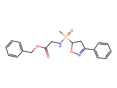 N-(3-Phenyl-2-isoxazolin-5-yl(P-methyl)phosphinoyl)glycine benzyl ester structure