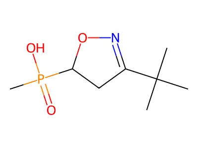 Phosphinic acid, (3-(1,1-dimethylethyl)-4,5-dihydro-5-isoxazolyl)methyl- structure