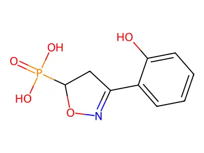 Phosphonic acid, (4,5-dihydro-3-(2-hydroxyphenyl)-5-isoxazolyl)- structure