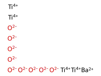 Barium titanium oxide (BaTi4O9) structure