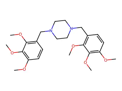 1,4-Bis((2,3,4-trimethoxyphenyl)methyl)piperazine structure