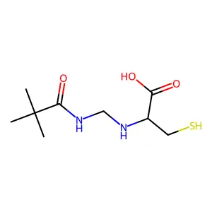 Trimethylacetamidomethylcysteine structure