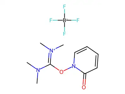 O-(2-Oxo-1(2H)-pyridyl)-N,N,N',N'-tetramethyluronium Tetrafluoroborate structure