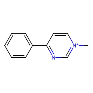 1-Methyl-4-phenylpyrimidin-1-ium structure