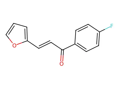 1-(4-fluorophenyl)-3-(2-furyl)-2-propen-1-one structure