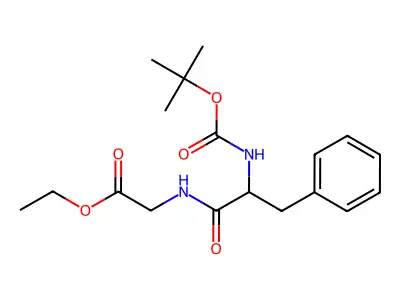 Ethyl 2-(2-(tert-butoxycarbonylamino)-3-phenylpropanamido)acetate structure