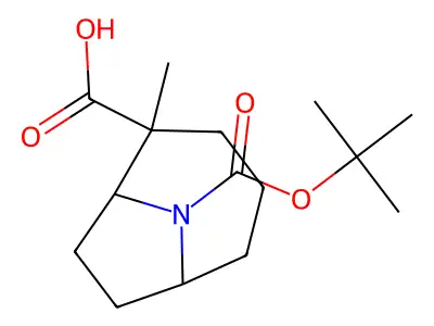 9-Azabicyclo(4.2.1)nonane-2,9-dicarboxylic acid, 9-(1,1-dimethylethyl) 2-methyl ester, exo- structure