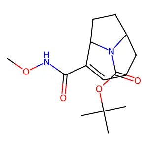 tert-Butyl (6R)-5-(methoxycarbamoyl)-9-azabicyclo(4.2.1)non-4-ene-9-carboxylate structure