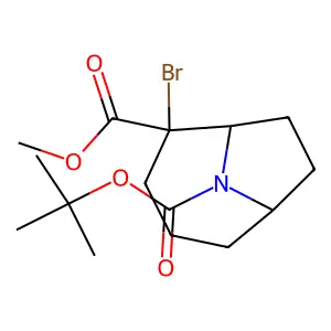 Tert-butyl Methyl 2-bromo-9-azabicyclo[4.2.1]nonane-2,9-dicarboxylate structure